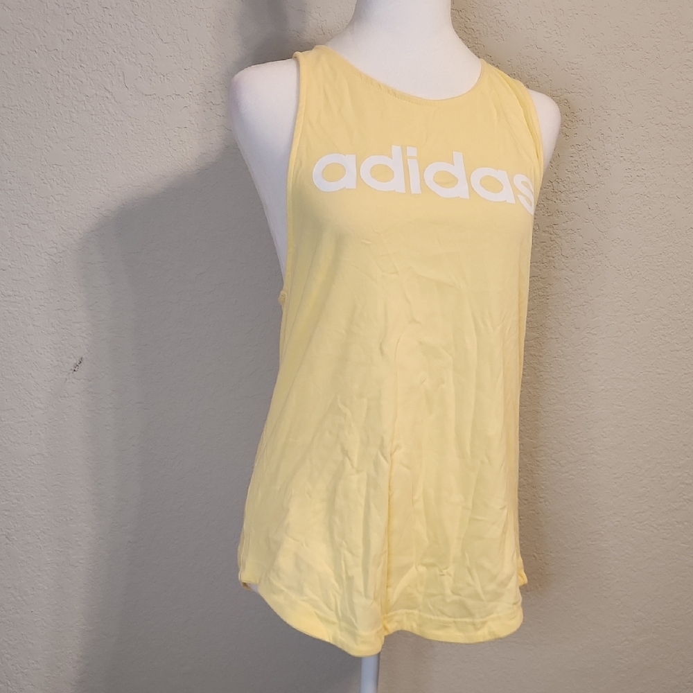 Adidas Women's Bright Yellow Racerback Tank Top Small NWT